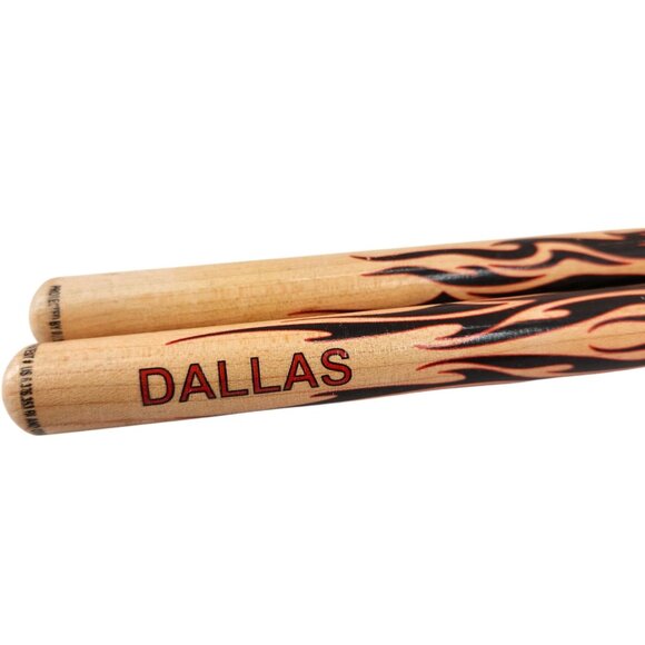 Hard Rock Cafe Dallas Souvenir Drumsticks With Tribal Flame Design - Picture 3 of 8
